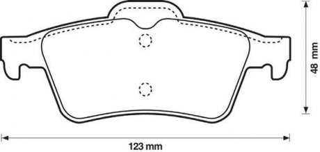 Гальмівні колодки задні Ford Focus, Transit, Connect / Nissan Primera / Renault Espace, Laguna / Jag Jurid 573018J