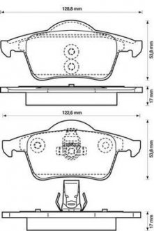 Гальмівні колодки задні Volvo S60, S70, S80, XC70, V70, C70 Jurid 573021J (фото 1)