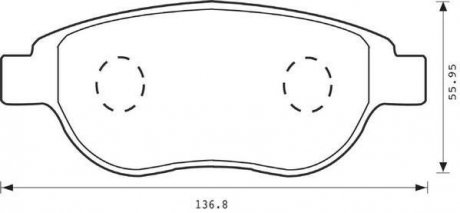 Гальмівні колодки передні Citroen C3, C4, Xsara, Picasso / Peugeot 1007, 206, 207, 307, Partner Jurid 573031J