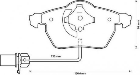 Гальмівні колодки передні Audi A4,A6 / VW Passat B5 / Skoda Superb I Jurid 573037J