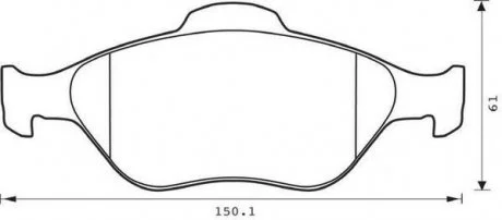 Гальмівні колодки передні Ford Fiesta, Fusion, KA, Puma / Mazda 121, 2 Jurid 573041J