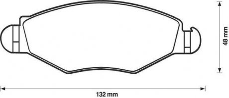 Гальмівні колодки передні Peugeot 206, 306 / Citroen Xsara Jurid 573051J