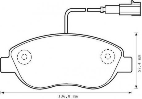 Гальмівні колодки передні Fiat Bravo, Doblo, Fiorino, Punto, Multipla, Linea, Abarth / Lancia Jurid 573075J