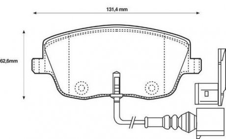 Гальмівні колодки передні VW Polo Skoda Fabia, Roomster / Seat Cordoba, Ibiza Jurid 573101J