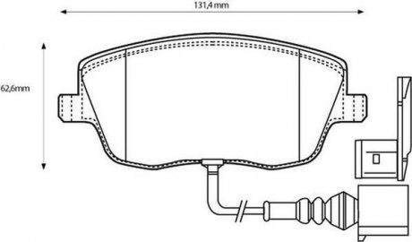 Гальмівні колодки передні VW Polo Seat, Cordoba / Skoda Fabia, Roomster Jurid 573127J (фото 1)