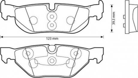 Гальмівні колодки задні BMW 1-Series, 3-Series, X1 Jurid 573139J
