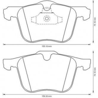 Гальмівні колодки передні Ford Galaxy, S-Max / Volvo S60, S80, V60, V70, XC70 Jurid 573179J (фото 1)