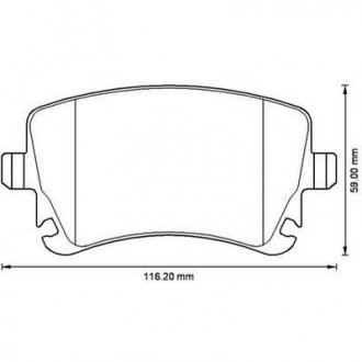 Гальмівні колодки задні Audi A4, A6, A8 Jurid 573219J (фото 1)