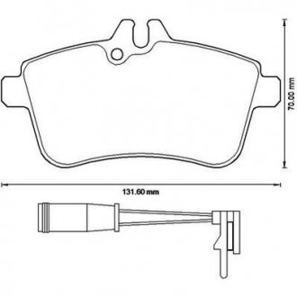 Гальмівні колодки передні Mercedes A-Class, B-Class Jurid 573230J (фото 1)