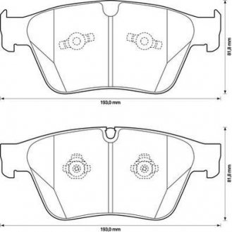 Гальмівні колодки передні AMG Mercedes ML (W164), R-Class (W251, V251) (2006->) Jurid 573233J (фото 1)