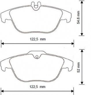 Гальмівні колодки задні Mercedes E-Class, GLK, C-Class Jurid 573248J (фото 1)