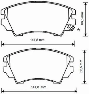 Гальмівні колодки передні Opel Astra J, Insignia A / Chevrolet Malibu, Camaro Jurid 573270J