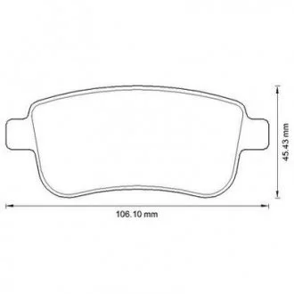 Гальмівні колодки задні Renault Captur, Clio, Fluence, Megane, Scenic Jurid 573286J