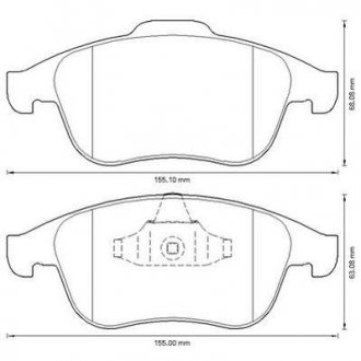 Гальмівні колодки передні Renault Scenic, Megane, Laguna, Fluence Jurid 573316J (фото 1)