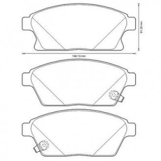 Гальмівні колодки передні Opel Astra, Mokka / Chevrolet Volt, Cruze Jurid 573325J