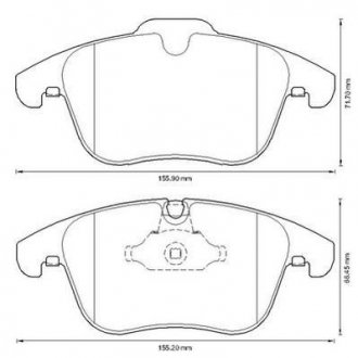 Гальмівні колодки передні Jaguar XK, S-Type, XF, XJ, XK Jurid 573336J