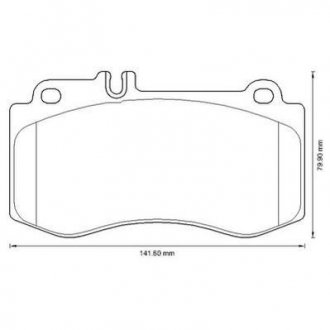 Гальмівні колодки передні Mercedes CLS, E-Class (2011->) Jurid 573344J