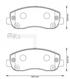Гальмівні колодки передні Renault Master III / Opel Movano (02/2010->) / Nissan NV400 Jurid 573357J