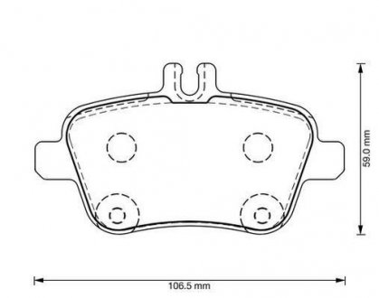 Гальмівні колодки задні Mercedes A-Class, B-Class, CLA, SLK / Infiniti Q30, QX30 Jurid 573370J