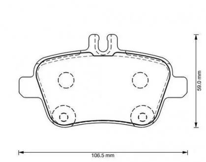 Гальмівні колодки задні Mercedes A-Class, B-Class, CLA, SLK / Infiniti Q30, QX30 Jurid 573370J