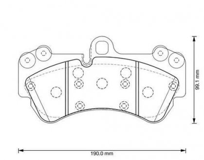 Гальмівні колодки передні VW Touareg Porsche Cayenne Jurid 573376J (фото 1)