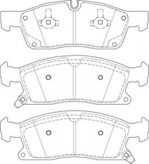 Гальмівні колодки передні Mercedes M-Class, GLE (W166), GLS, GL (X166) / Jeep Grand Cherokee IV Jurid 573459J (фото 1)