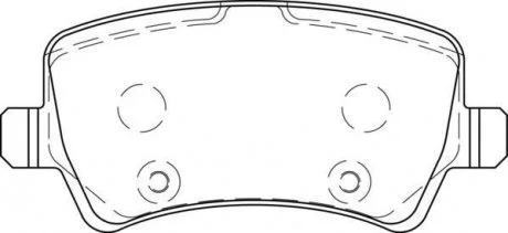 Гальмівні колодки задні Range Rover Evoque / Volvo S60, S80, V70, XC60, XC70 Jurid 573748J