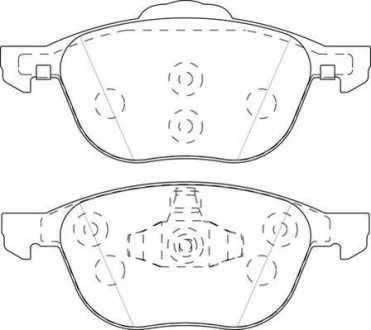 Гальмівні колодки передні Ford C-Max II, Ecosport, Focus, Kuga, Transit Jurid 573753J