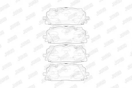 Гальмівні колодки передні Audi A4, A5, A6, A7, A8, E-Tron, Q5, Q7 (2015>) / VW Touareg Jurid 573773J