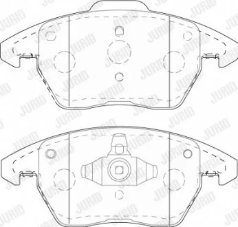 Гальмівні колодки передні Audi A1 / VW Beetle, Jetta IV, Polo V / Seat Ibiza IV Jurid 573852J