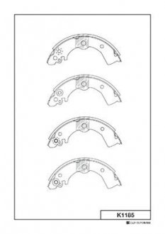CS1185 TopLine колодки гальмівні задні барабанні + KASHIYAMA K1185