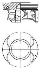 Поршень OPEL 81,00 KOLBENSCHMIDT 40199610 (фото 1)