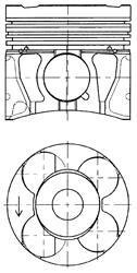 Поршень OPEL 1,7 CDCI 79,50 STD A 17 DTJ KOLBENSCHMIDT 41071620