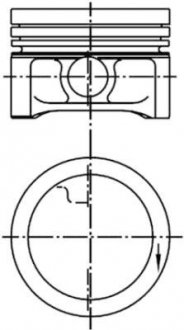 Поршень двигуна SMART M160 63,70 +0,25 KOLBENSCHMIDT 99455610 (фото 1)