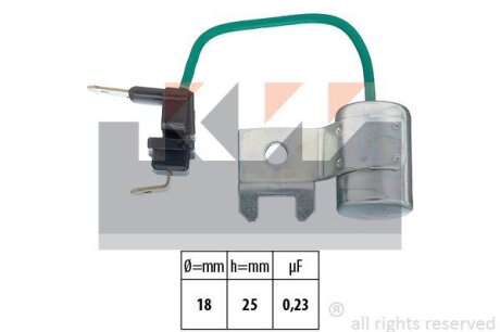 Конденсатор трамблера KW 606195