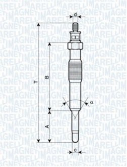 Свічка розжарення MAGNETI MARELLI 062900017304