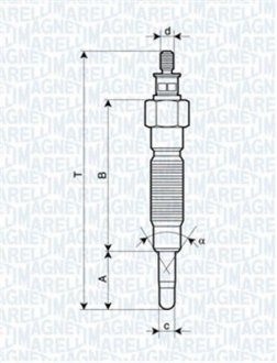 Свічка розжарювання MAGNETI MARELLI 062900064304