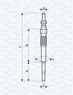 Свічка розжарювання MAGNETI MARELLI 062900080304