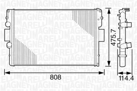 Акция Радіатор основний 3.0MJET 16V, 2.3HDI 16V IVECO Daily E5 11-14, Daily E4 06-11 MAGNETI MARELLI 350213120900