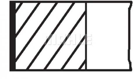 Комплект кілець поршневих з 3 шт. MAHLE / KNECHT 002 08 N1 (фото 1)