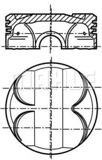 Поршень з кільцями комплект MAHLE / KNECHT 081PI00101002