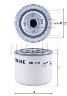 Фільтр мастил MAHLE / KNECHT OC222 (фото 1)