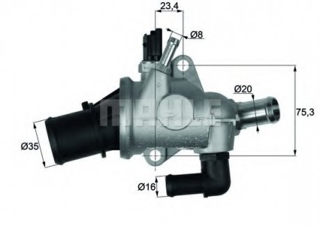 Термостат MAHLE / KNECHT TI17488