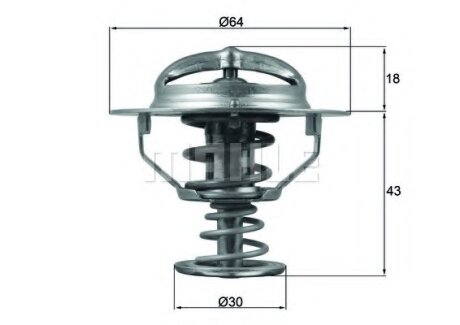 Mahle - Термостат MAHLE / KNECHT TX 114 82D