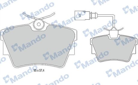 Гальмівні колодки до дисків MANDO MBF015023
