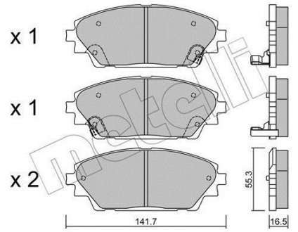 Комплект гальмівних колодок (дискових) Metelli 22-0992-0 (фото 1)