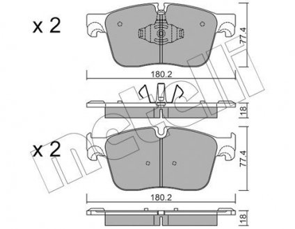 Комплект гальмівних колодок Metelli 22-1124-0