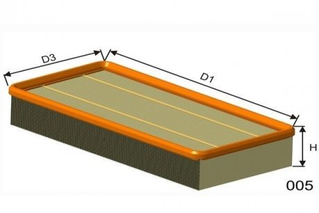 Фiльтр повiтряний MISFAT P946