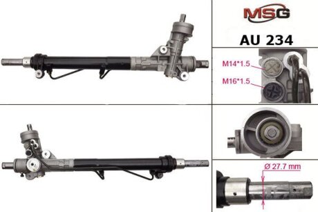 Рульова рейка з ГУР нова Audi A4 04-08, Audi A4 00-06 MSG AU234