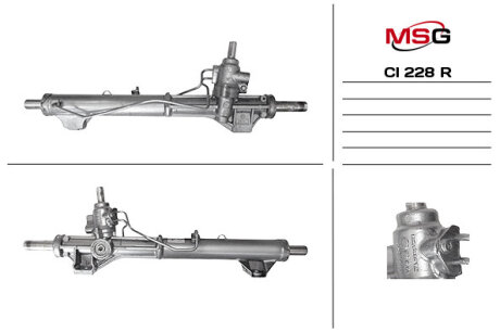 Рульова рейка з ГУР відновлена Fiat Scudo 07-16, Peugeot Expert 07-16, Citroen Jumpy 07-16 MSG CI228R